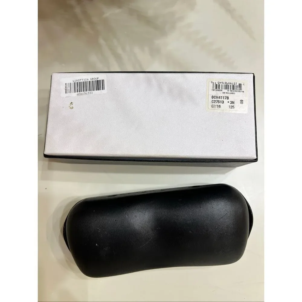 Chanel Unisex Textured Clamshell Sunglasses/Eyeglasses Hard Case Black OS